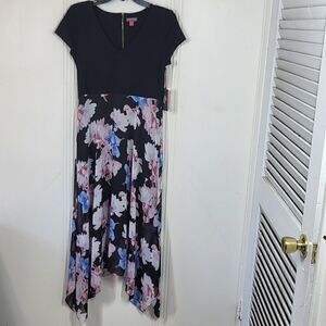 Vince Camuto Black Floral Dress